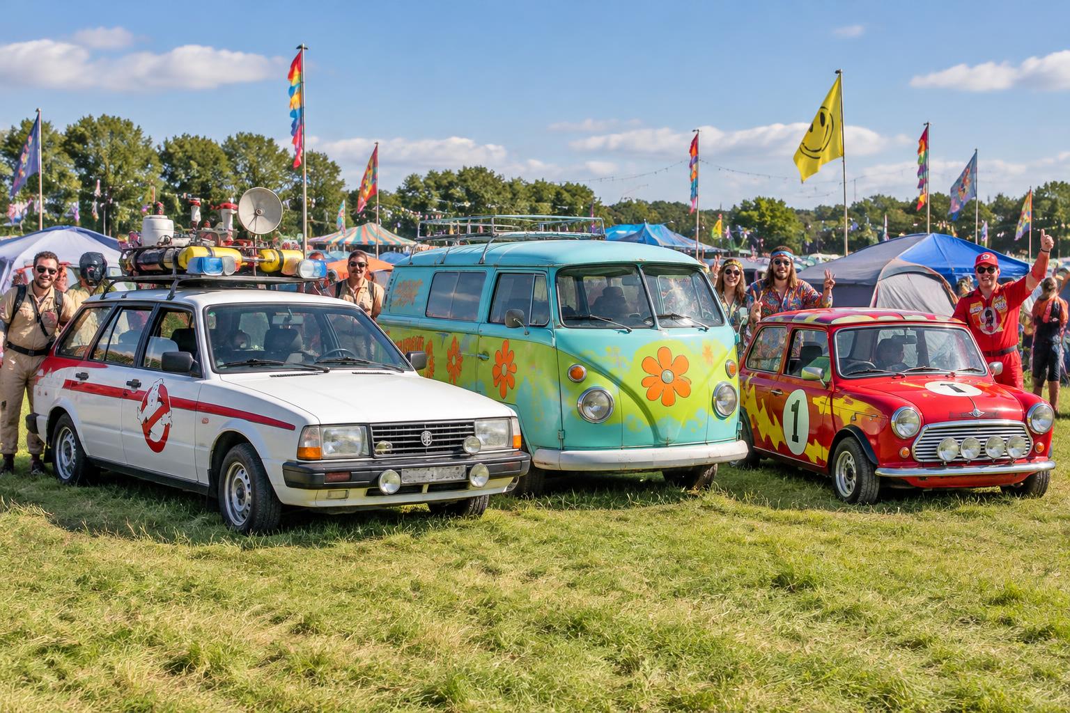 Ghostbusters style DIY rally car inspiration